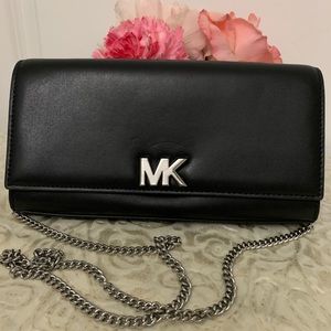 Michael Kors Mott Black East West leather Clutch